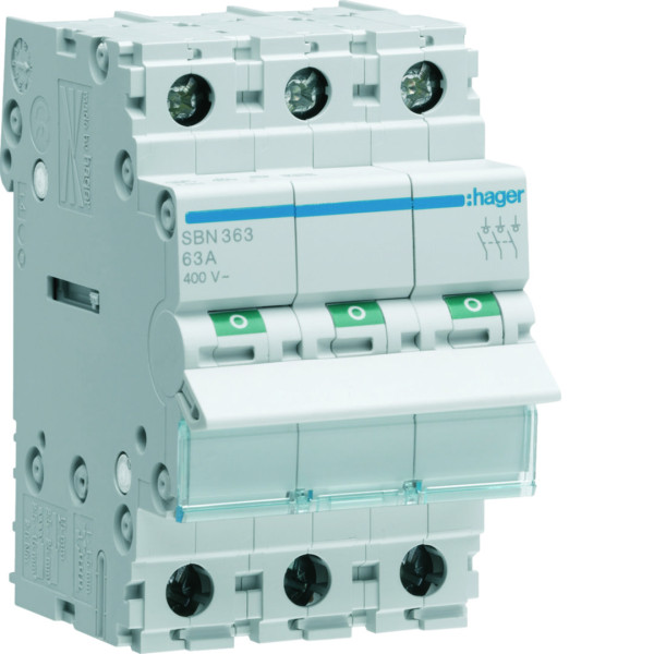 Interrupteur modulaire 3 pôles 63a