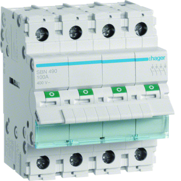 Interrupteur modulaire 4 pôles 100a