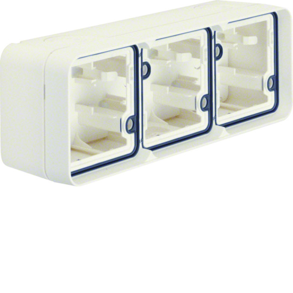 Cubyko boîte triple horizontale vide associable blanc ip55