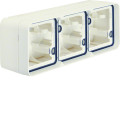 Cubyko boîte triple horizontale vide associable blanc ip55