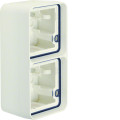 Cubyko boîte double verticale vide associable blanc ip55