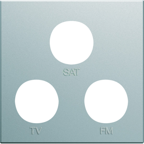 Enjoliveur gallery prise tv + fm + sat 2 modules, finition titane