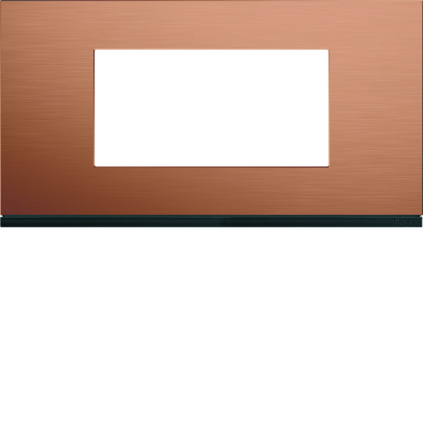 Plaque de finition gallery 4 modules copper alu entraxe 71 mm