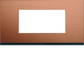 Plaque de finition gallery 4 modules copper alu entraxe 71 mm