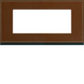 Plaque de finition gallery 5 modules coffee leather entraxe 71 mm