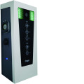 Witty park borne de recharge inoxydable rfid ip54 2x7,4kw 2xt2s+2xte, tic