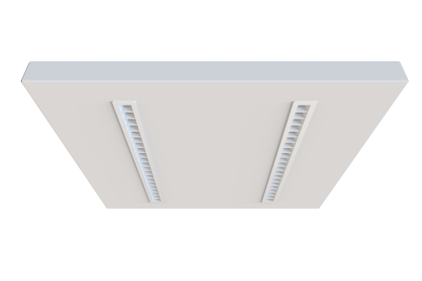 Luminaires encastrés opticlip terra 600 2l 26w 3300lm 840 dali