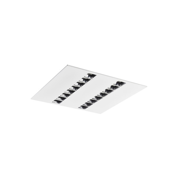 Luminaires tertiaire et scolaire encastrés - optix luminaire led encastré 600x600mm 2 lignes 26w 3200lm 830 aluminium da