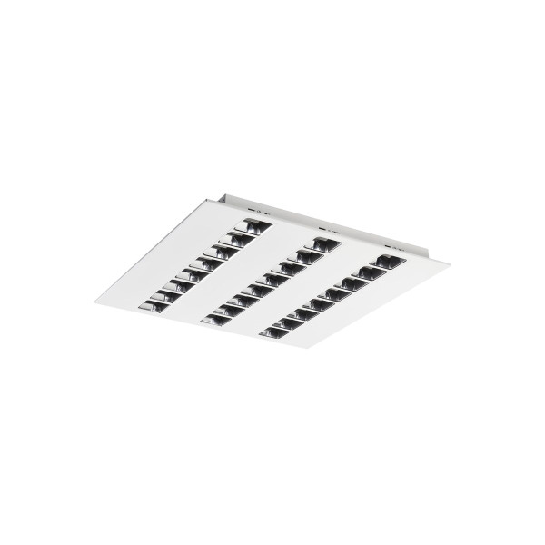 Luminaires tertiaire et scolaire encastrés - optix luminaire led encastré 600x600mm 3 lignes 26w 3250lm 830 aluminium da