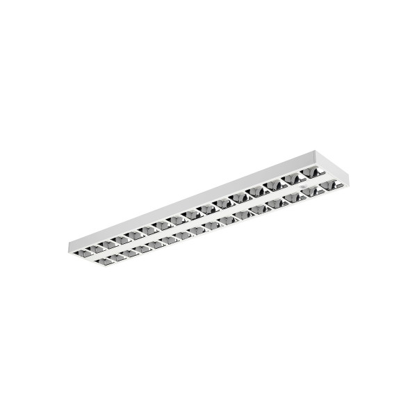 Luminaire surface et suspendu optix s 1200 2l ho 37w 5600lm 840 d/i alu ssa