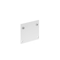 Rail lytespan encastré trimless platine terminale supérieure+vis blanc 9004/tr-w