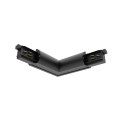 Lytespan rail en section ronde alimentation en l intérieur noir 9011-st15/b