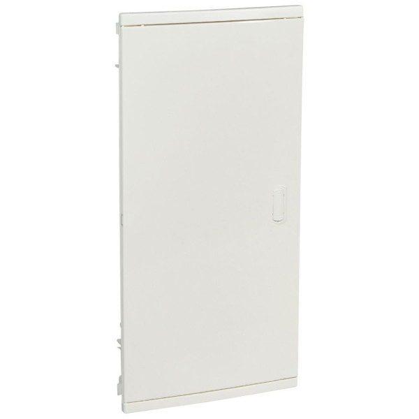 Coffret encastré - porte isolante galbée - 4 rangée - 48+8 mod - blanche