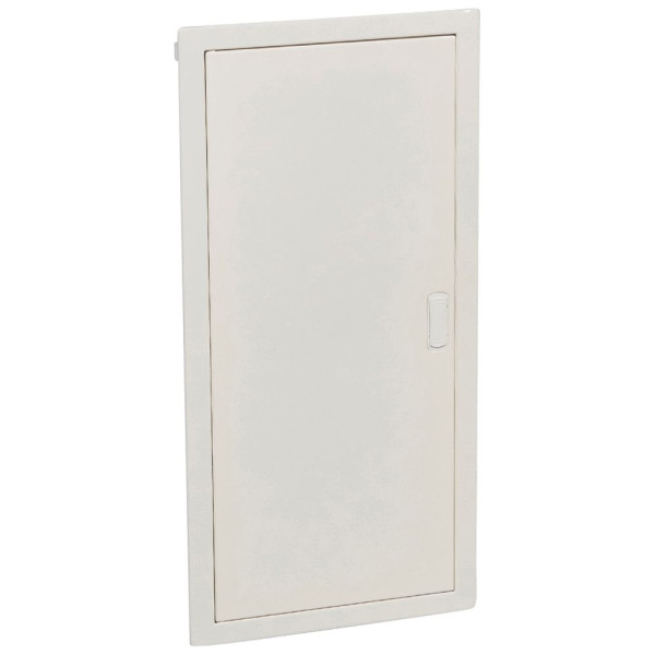 Coffret encastré - porte métal extra plate - 4 rangée - 48+8 mod - blanche