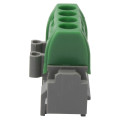 Bornier de répartition isolé IP2X terre - 4 connexions 1,5mm² à 16mm²- vert - longueur 47mm