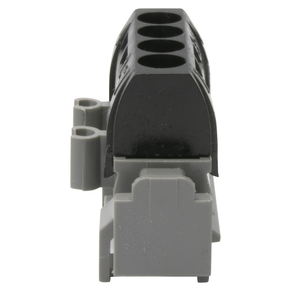 Bornier de répartition isolé IP2X phase - 4 connexions 1,5mm² à 16mm²- noir - longueur 47mm