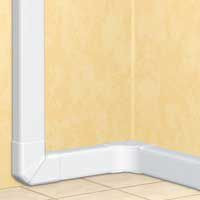 Goulotte 35x80 DLP - sans couvercle - 2 m - blanc