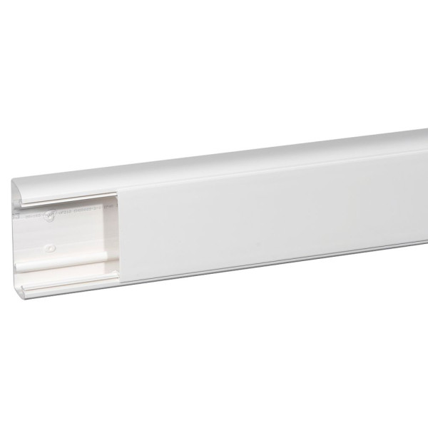 Goulotte 35x105 DLP monobloc - 1 couv 85 mm - L. 2 m - blanc (Prix au mètre)