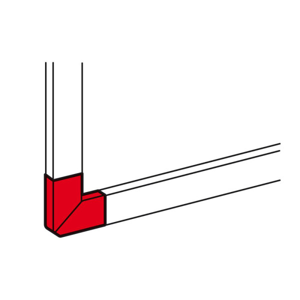 Angle plat 90° Legrand DLP monobloc pour goulotte 35x80mm ou 50x80mm blanc