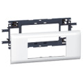 Support 4 modules Legrand Mosaic pour goulotte DLP monobloc couvercle 65mm blanc