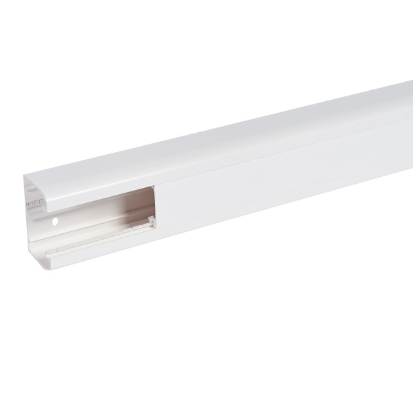 Goulotte 50x80 à clippage direct Legrand Mosaic - 1 couv 45 mm - l. 2,5 m - blanc