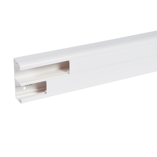 Goulotte 50x130 à clippage direct Legrand Mosaic - 2 couv 45 mm - l. 2,5 m - blanc