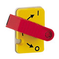 Interrupteur sectionneur Vistop - 32 A - 3P - cde front - poignée rouge/plastron jaune