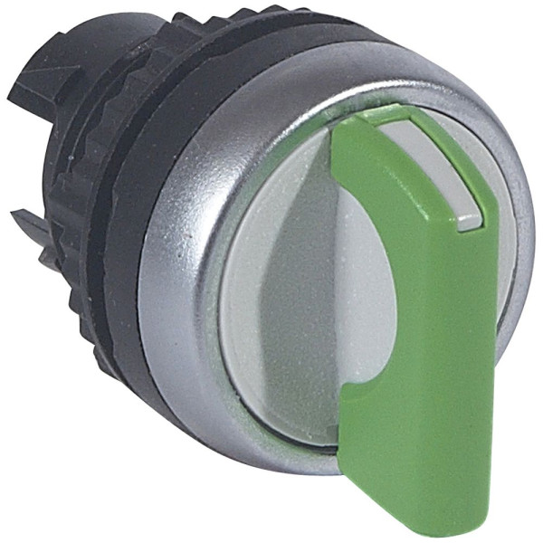 Osmoz compo - bouton tournant non lumineux - manette - 3 posit. fixes 45° - vert