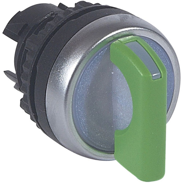 Osmoz compo - bouton tournant lumineux - manette - 3 posit. droites - 45° - vert