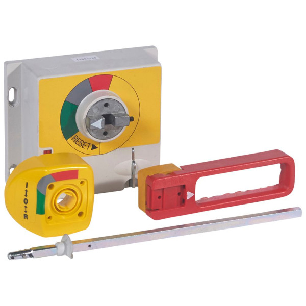 Commande rotative d'urgence - déportée sur porte DPX 1600 - IP 55 - rouge/jaune