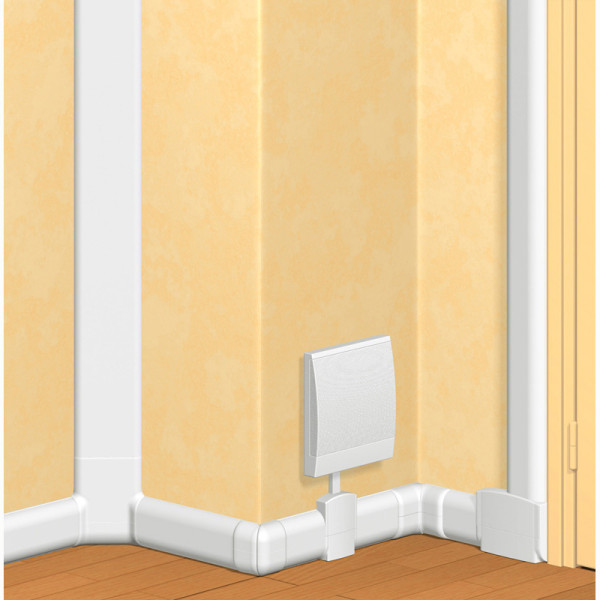 Plinthe 80x20mm Legrand DLPlus 2 Compartiments avec couvercle blanc