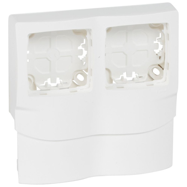 Cadre double en saillie Legrand DLPlus pour moulure 16mm blanc