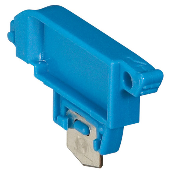 Préhenseur pour Bloc de jonction Viking 3 sectionnable vis/ressort - neutre bleu