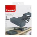 Legrand - Rallonge multiprise pour espace TV 16A 230V 4x2P+T , 4x2P , interrupteur , parafoudre et cordon 2m - noir