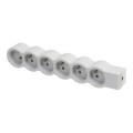 Legrand - multiprise fb 6x2p+t standard a cabler blanc/gris