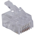 Fiche RJ12 - 6 contacts - larg. 9,65 mm