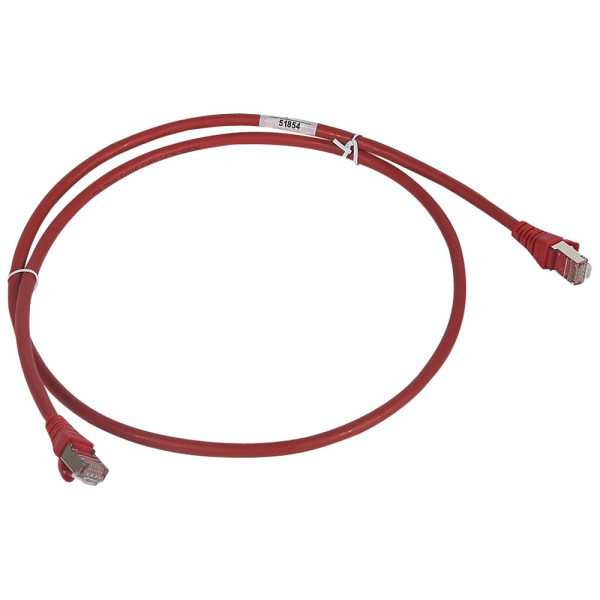 Cordon de brassage RJ45 - cat.6 - f/utp écranté - l. 1 m - lsoh - rouge - lcs² Legrand