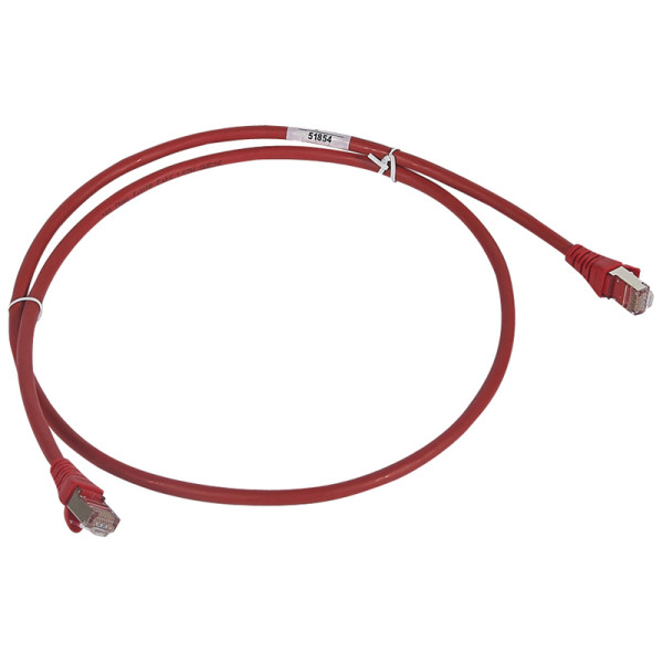 Cordon de brassage RJ45 - cat.6 - f/utp écranté - l. 2 m - lsoh - rouge - lcs² Legrand