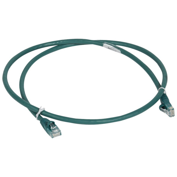 Cordon de brassage rj45 - cat.6 - u/utp sans écran - l. 1 m - lsoh - vert - lcs² Legrand