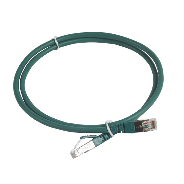 Cordon de brassage RJ45 - lsoh- cat.6a - 100 ohms - s/ftp blindé- l. 1 m -vert Legrand