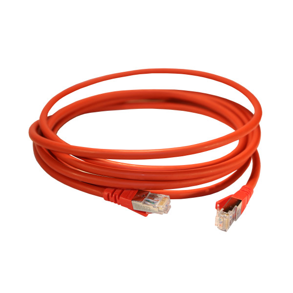 Cordon de brassage RJ45 - lsoh- cat.6a - 100 ohms - s/ftp blindé- l. 3 m -rouge Legrand