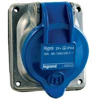 Socle tableau Hypra - IP44 - 32 A - 200/250 V~ - 2P+T - métal