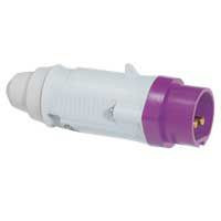 Fiche droite P17 - IP44 - 32 A - 20/25 V~ - 2P - plastique