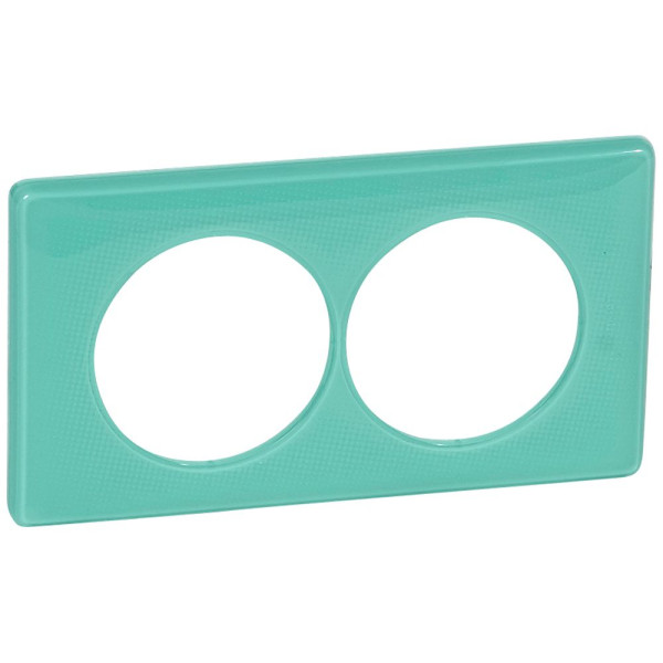 Plaque Legrand Céliane Turquoise 50's - 2 postes - 57mm