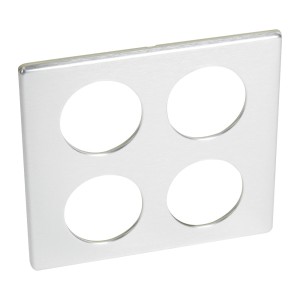 Plaque Legrand Céliane Métal Aluminium - 2 x 2 postes