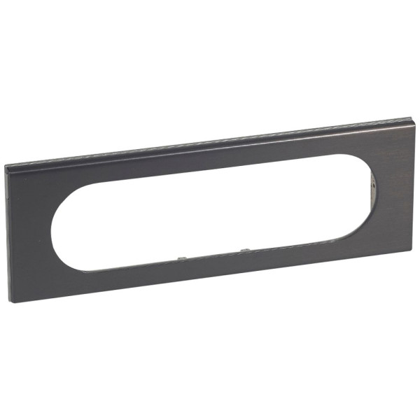 Plaque Legrand Céliane Matière Etend Inox Black Nickel - 3 postes