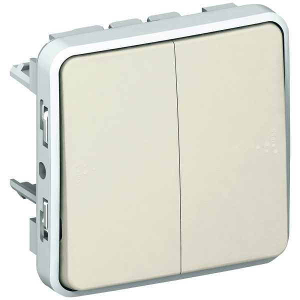 Double va-et-vient Legrand Plexo composable blanc - 10 AX