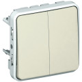 Double va-et-vient Legrand Plexo composable blanc - 10 AX