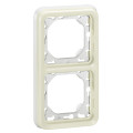 Support plaque pour Encastré Legrand Plexo composable blanc - 2 postes vert