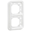 Support plaque Legrand Plexo composable blanc Artic - 2 postes montage vert.